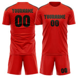 Custom Orange Red Olive Soccer Jersey