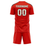 Custom Orange Red Cream Soccer Jersey