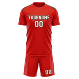Custom Orange Red Cream Soccer Jersey