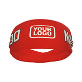 Custom Orange Red Cream Sports headband