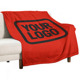 Custom Orange Red Black Blanket