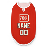 Custom Orange Red Cream Pet Vest