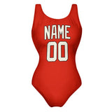 Custom Orange Red Cream Swimsuit