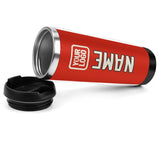 Custom Orange Red Cream Stainless Steel Water Cup