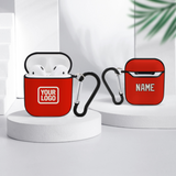 Custom Orange Red Cream AirPods Case