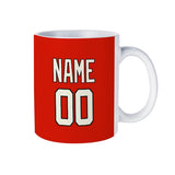 Custom Orange Red Cream Mug