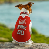 Custom Orange Red Cream Pet Vest