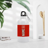 Custom Orange Red Cream Sports Bottle