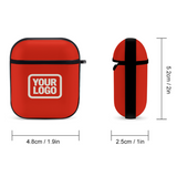 Custom Orange Red Cream AirPods Case