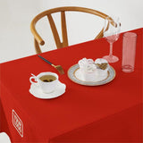 Custom Orange Red Black Square Table Cloth