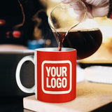 Custom Orange Red Cream Mug