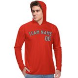 Custom Orange Red Gray UV-Hoodie