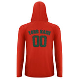 Custom Orange Red Green UV-Hoodie