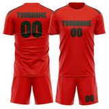 Custom Orange Red Green Soccer Jersey
