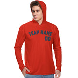 Custom Orange Red Blue UV-Hoodie