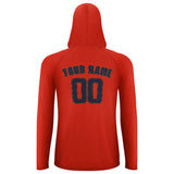 Custom Orange Red Navy UV-Hoodie