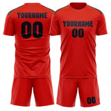 Custom Orange Red Navy Soccer Jersey