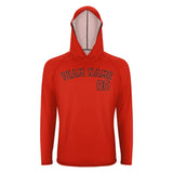Custom Orange Red Orange Red UV-Hoodie