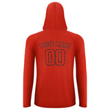 Custom Orange Red Orange Red UV-Hoodie