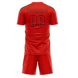 Custom Orange Red Orange Red Soccer Jersey