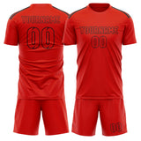 Custom Orange Red Orange Red Soccer Jersey