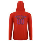 Custom Orange Red Pink UV-Hoodie