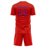Custom Orange Red Pink Soccer Jersey