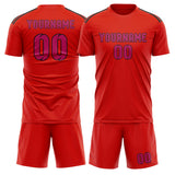 Custom Orange Red Pink Soccer Jersey