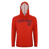 Custom Orange Red Red UV-Hoodie