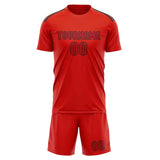 Custom Orange Red Red Soccer Jersey