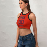 Custom Orange Red Crimson Red Sleeveless Tank Top