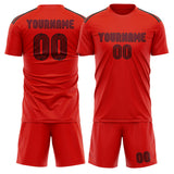 Custom Orange Red Crimson Red Soccer Jersey