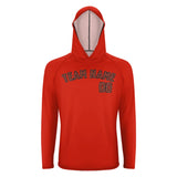 Custom Orange Red Coral Red UV-Hoodie
