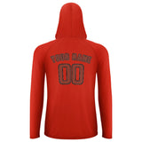 Custom Orange Red Coral Red UV-Hoodie