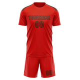 Custom Orange Red Coral Red Soccer Jersey