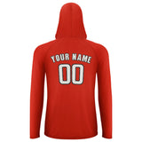 Custom Orange Red White UV-Hoodie