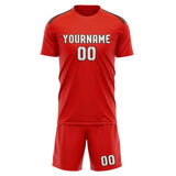 Custom Orange Red White Soccer Jersey