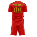 Custom Orange Red Yellow Soccer Jersey