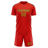 Custom Orange Red Yellow Soccer Jersey