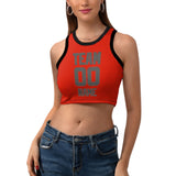 Custom Orange Red Dark Grey Sleeveless Tank Top