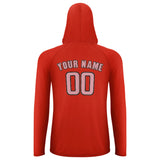 Custom Orange Red Light Pink UV-Hoodie