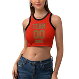 Custom Orange Red Khaki Sleeveless Tank Top