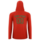 Custom Orange Red Khaki UV-Hoodie
