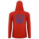 Custom Orange Red Light Purple UV-Hoodie