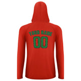 Custom Orange Red Emerald Green UV-Hoodie