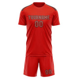 Custom Orange Red Copper Rose Soccer Jersey