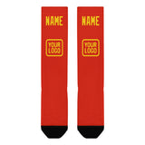 Custom Orange Red Gold Knee-High Sock