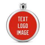 Custom Orange Red White Hip Flask