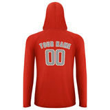 Custom Orange Red Gray UV-Hoodie
