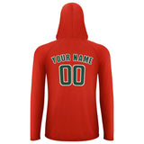 Custom Orange Red Green UV-Hoodie